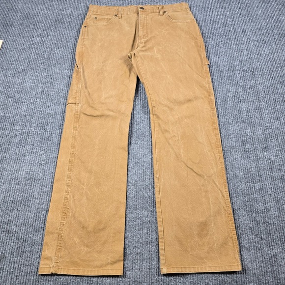 Dickies Pants‎ Mens 32x32 Tan Duck Canvas Carpenter Workwear Skater Raver 33x30 - Picture 1 of 13